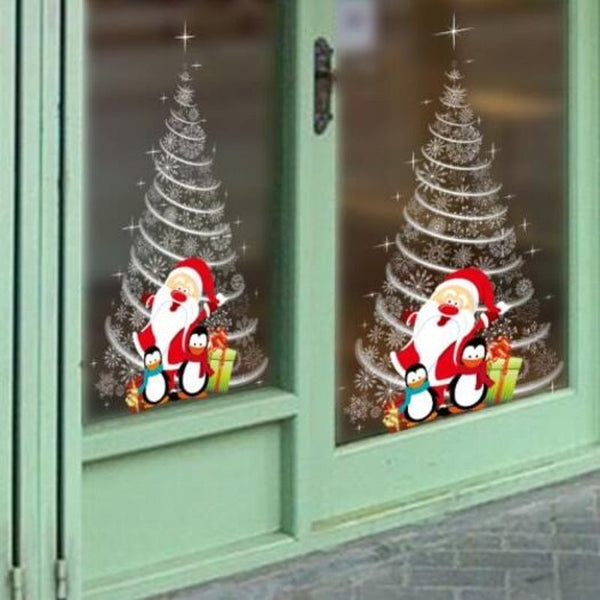 Seasonal Decorations Christmas Window Glazing Sticker Xh 9248 Multi A