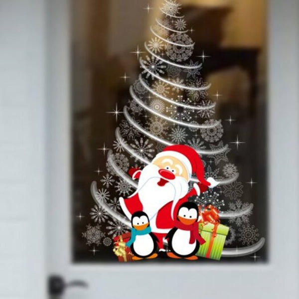 Seasonal Decorations Christmas Window Glazing Sticker Xh 9248 Multi A