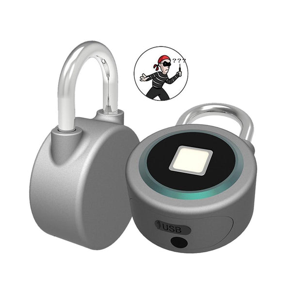 Door Locks & Lock Mechanisms Fingerprint Smart Keyless Padlock App Button Password Unlock Anti Theft Lock