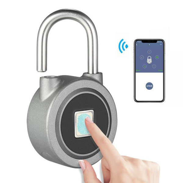 Door Locks & Lock Mechanisms Fingerprint Smart Keyless Padlock App Button Password Unlock Anti Theft Lock