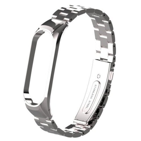 Replacement Steel Wristband For Xiaomi Mi Band 4 Silver