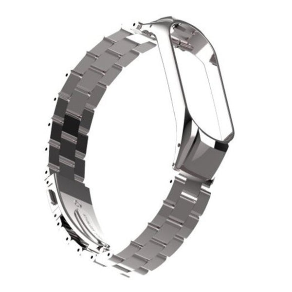 Replacement Steel Wristband For Xiaomi Mi Band 4 Silver