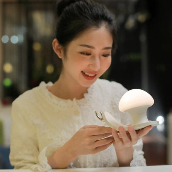 Night Lights Night Light Usb Charging Led Mobile Phone Bracket Silicone Snail Lamp White