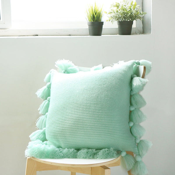 Cushions & Decorative Pillows 45 X 45Cm Nordico Handmade Cozy Knit Button Cushion Cover Ver 7