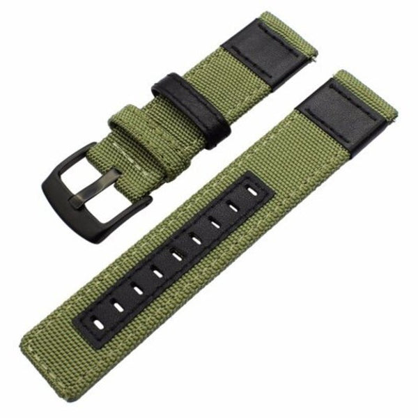 Watch Bands Nylon Woven Leather Watch Wristband Strap For Huawei Gt / Honor Magic Deep Green