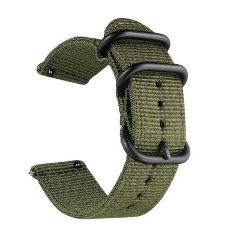 Watch Bands Nylon Woven Watch Band Strap For Garmin Vivoactive 3 / Vivomove Hr Army Green