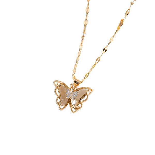 Necklaces & Pendants Necklace Female Micro Inlaid Zircon Butterfly Simple Clavicle Chain Fashion Jewellery