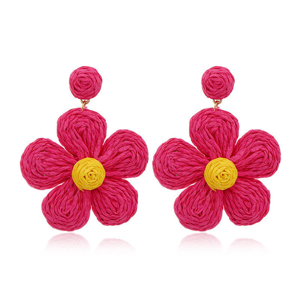 Earrings Rose Red Geometric Allmatch Holiday For Summer Product Information