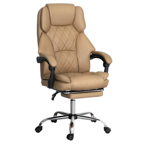 Office Chairs Artiss Executive Office Chair Leather Footrest Espresso