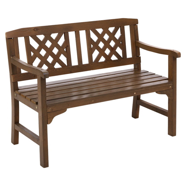 Patio Benches Gardeon Wooden Garden Bench 2 Seat Patio Furniture Timber Outdoor Lounge Chair Natural