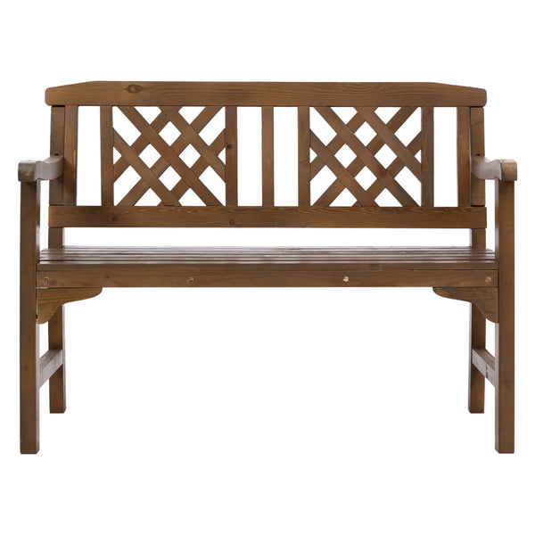 Patio Benches Gardeon Wooden Garden Bench 2 Seat Patio Furniture Timber Outdoor Lounge Chair Natural