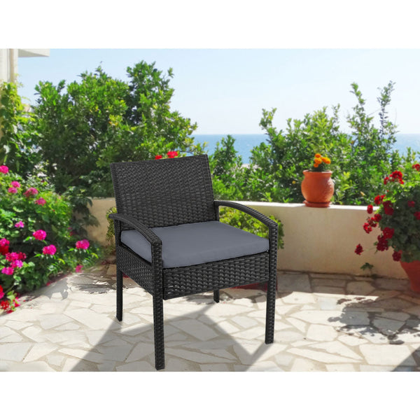 Patio Chairs Gardeon Outdoor Furniture Bistro Wicker Chair Black Uv Resistant Weather