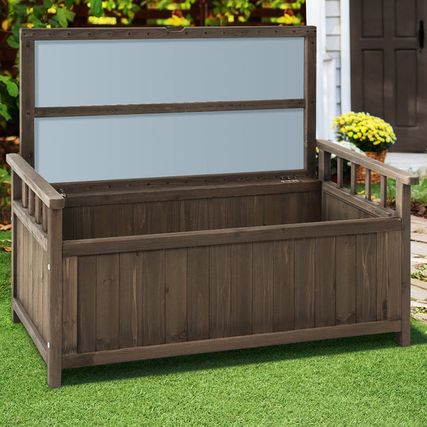 Storage Deck Boxes Gardeon Outdoor Storage Box Wooden Garden Bench Chest Toy Tool Sheds Furniture