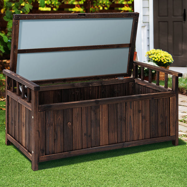 Storage Deck Boxes Gardeon Outdoor Storage Box Wooden Garden Bench Chest Toy Tool Sheds Furniture