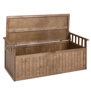 Storage Deck Boxes Gardeon Outdoor Storage Box Wooden Garden Bench 128.5Cm Chest Tool Toy Sheds Xl