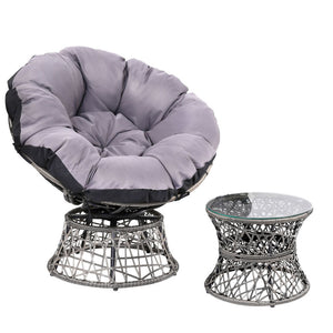 Patio Furniture Sets Gardeon Outdoor Papasan Chairs Table Lounge Setting Patio Furniture Wicker Grey