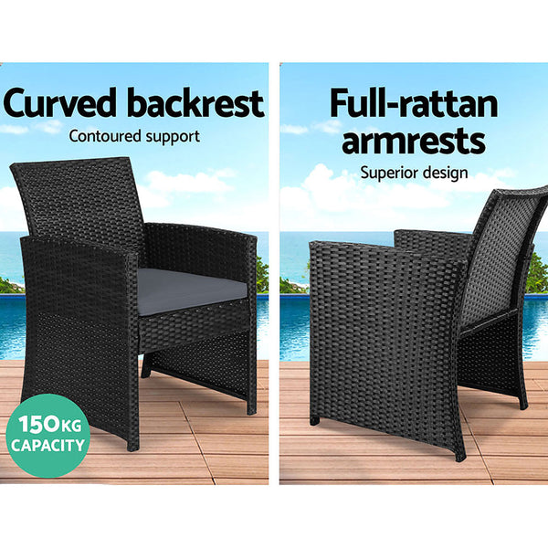 Patio Furniture Sets Gardeon Rattan Furniture Outdoor Lounge Setting Wicker Dining With Storage