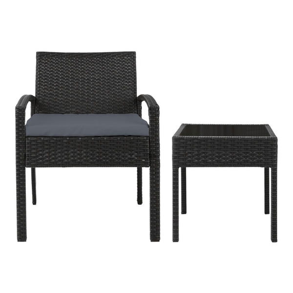 Patio Furniture Sets Gardeon 3 Piece Outdoor Set Black