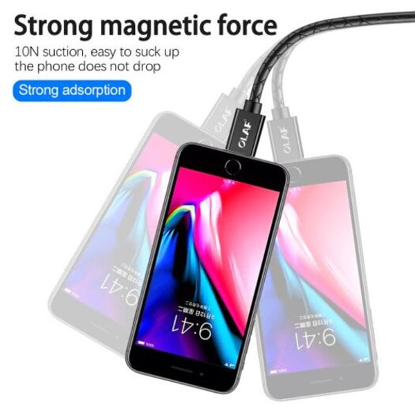 Magnetic Cable Fast Charging Charger Cablemicro Usb Type For Iphone 2M Red Micro