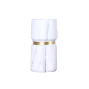 Vases Opulent Vase White / Gold Marble Design Elegant Home Decor