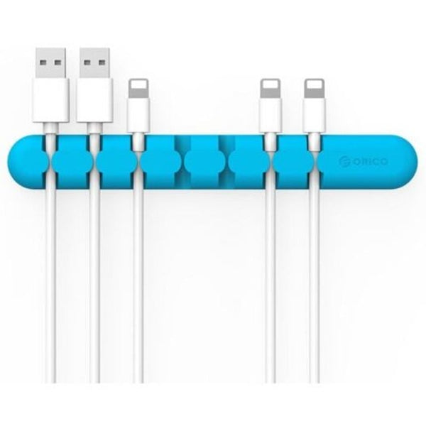 Cable Ties & Organisers Cbs7 Desktop Cable Organizer Silicone Wire Holder Clip Blue