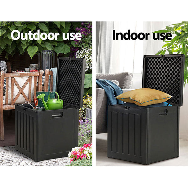 Storage Deck Boxes Gardeon 80L Outdoor Storage Box Waterproof Container Indoor Garden Toy Tool Shed