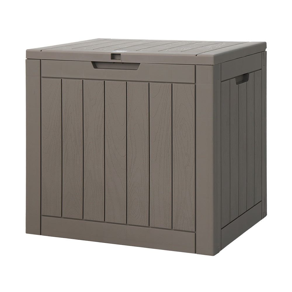 Storage Deck Boxes Gardeon Outdoor Storage Box 118L Container Lockable Indoor Garden Toy Tool Shed Grey