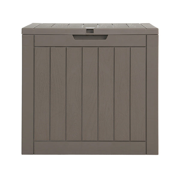 Storage Deck Boxes Gardeon Outdoor Storage Box 118L Container Lockable Indoor Garden Toy Tool Shed Grey