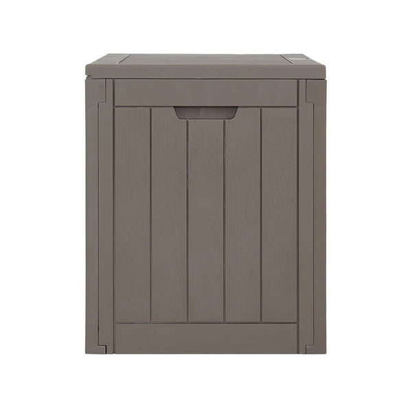 Storage Deck Boxes Gardeon Outdoor Storage Box 118L Container Lockable Indoor Garden Toy Tool Shed Grey