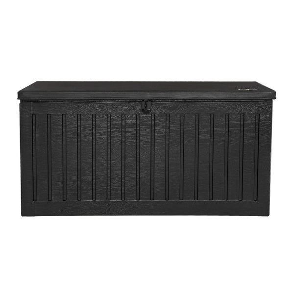 Storage Deck Boxes Gardeon Outdoor Storage Box Container Garden Toy Indoor Tool Chest Sheds 270L Black