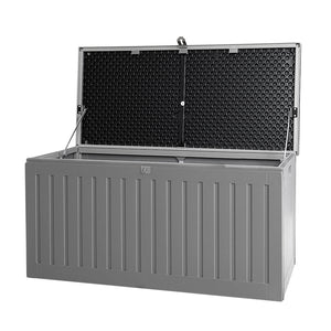 Storage Deck Boxes Gardeon Outdoor Storage Box Container Garden Toy Indoor Tool Chest Sheds 270L Dark Grey