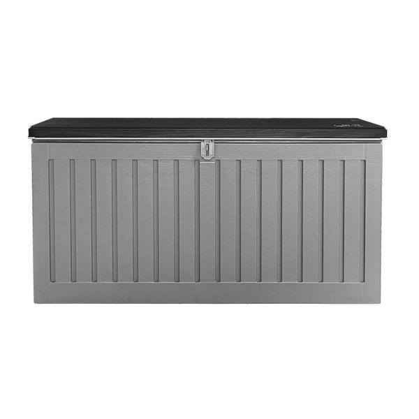 Storage Deck Boxes Gardeon Outdoor Storage Box Container Garden Toy Indoor Tool Chest Sheds 270L Dark Grey