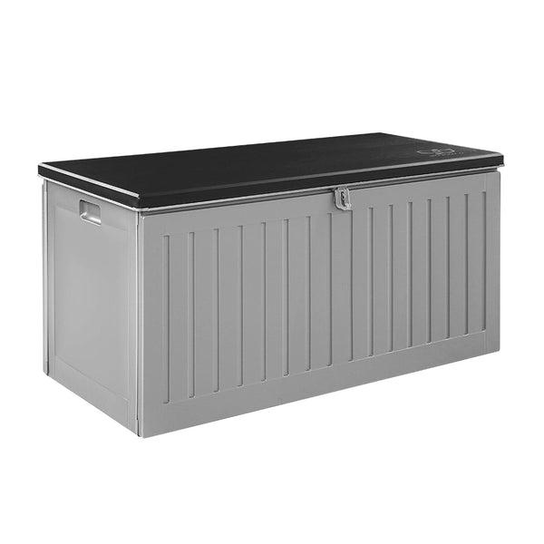 Storage Deck Boxes Gardeon Outdoor Storage Box Container Garden Toy Indoor Tool Chest Sheds 270L Dark Grey