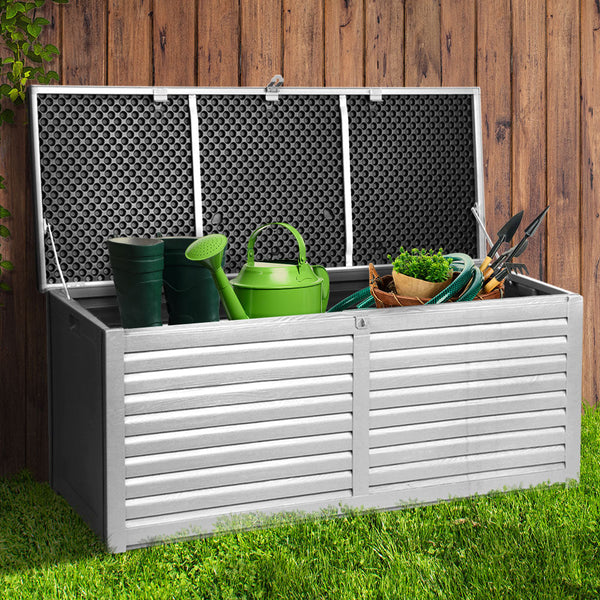 Storage Deck Boxes Gardeon Outdoor Storage Box Bench Seat 390L