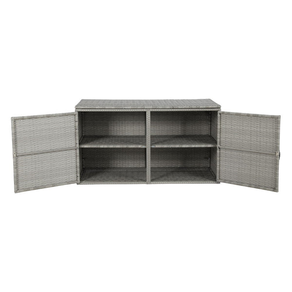 Storage Deck Boxes Gardeon Outdoor Storage Cabinet Box Deck Wicker Shelf Chest Garden Shed Tools