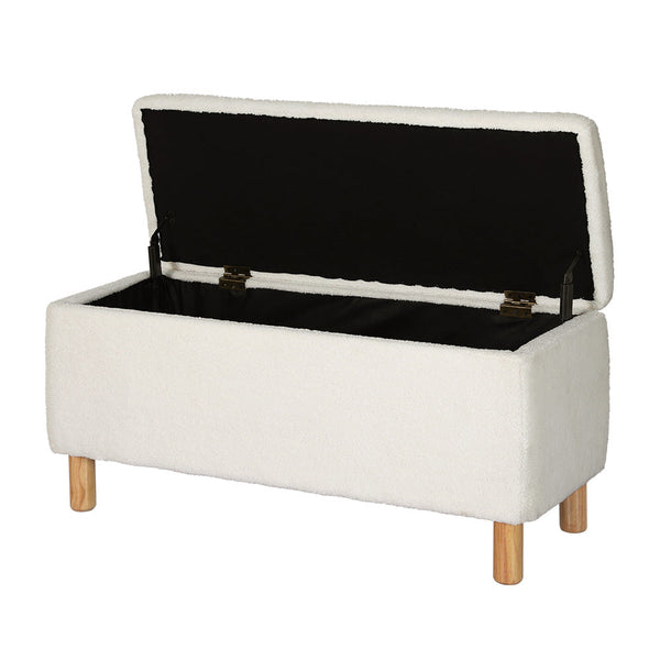 Toner Cartridges Artiss Storage Ottoman Blanket Box Teddy Fabric Chest Toy Foot Stool Couch White