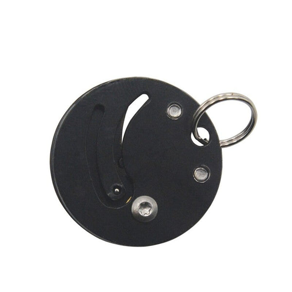 Outdoor Pocket Mini Foldable Keyring Black