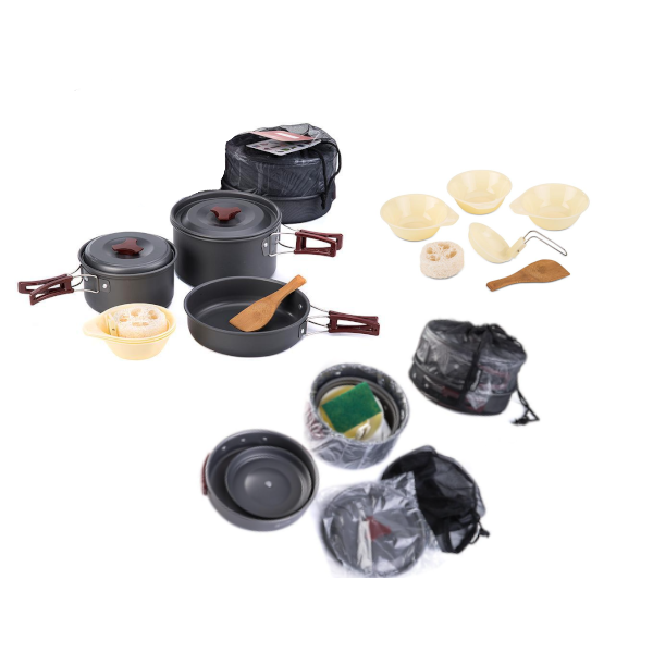 Camping Cookware Outdoor Camping Picnic Cookware And Tableware Set