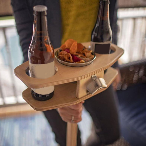 Outdoor Portable Picnic Camping Beer Wine Rack Table