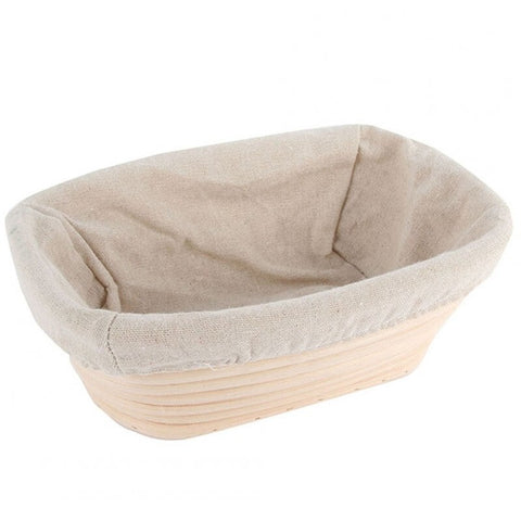 Other Bakeware & Ovenware Banneton Brotform Dough Rattan Bread Proofing Basket With Cloth Cover 21X14x8cm