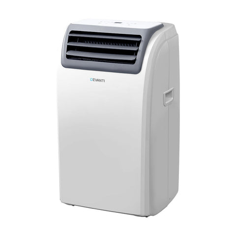 Dehumidifiers Devanti Portable Air Conditioner Cooling Mobile Fan Cooler Dehumidifier Window Kit White 3300W