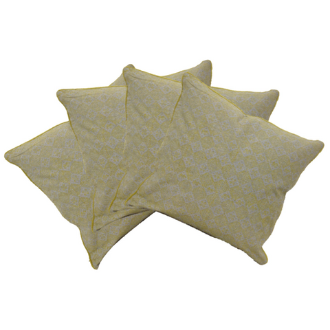 Cushion Covers En Pack Of 4 Azuk Mustard Yellow & Grey 50Cm X