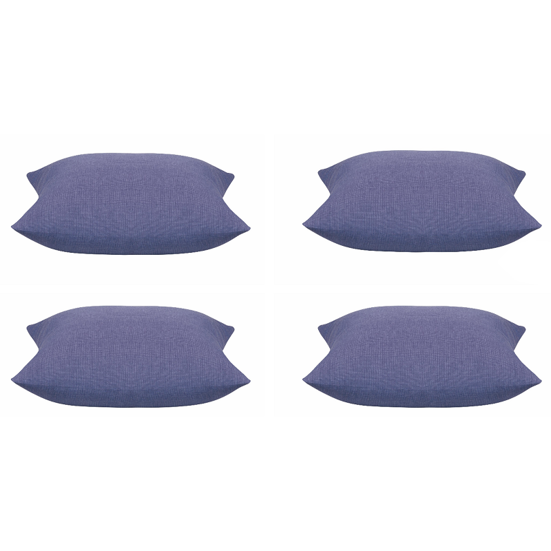 Cushion Covers Pack Of 4 Elements Indigo Blue Base Colour Square