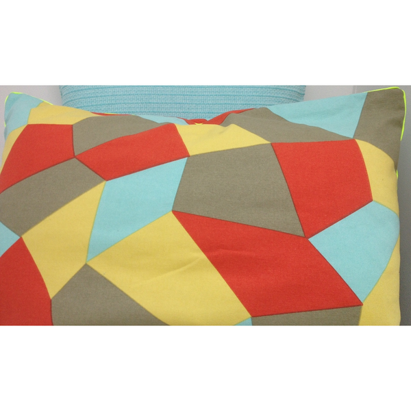 Cushion Covers Pack Of 4 Geo Beige Geometric Design 40X60cm Rectangle