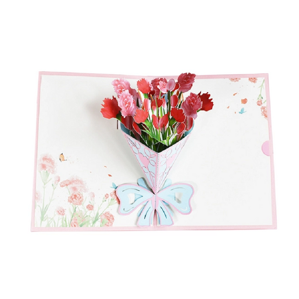 Greeting Cards & Invitations Paper Flower Happy Mothers Day Pop Up Card 3D Cut Out Word Greeting