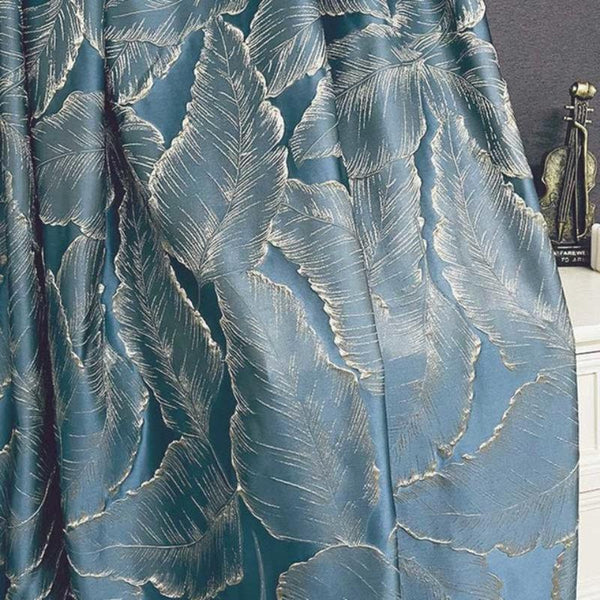 Curtains & Drapes Curtain Green 200Cmx250cm 3D Leaves Luxury Indo Blackout Home