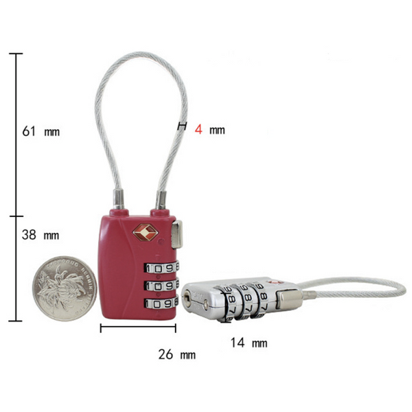 Portable Anti Theft Password Lock Mini Bag Small Padlock Customs Zinc Alloy