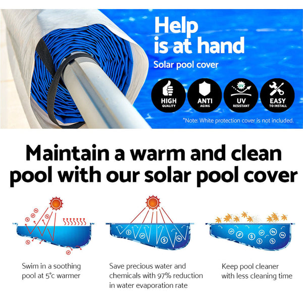 Pool Covers Aquabuddy 6.5 Inch By 3 Meter Pool Cover Roller Swimming Solar Blanket Covers Bubble Heater