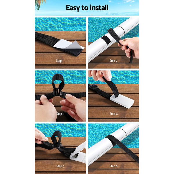 Pool Covers Aquabuddy Pool Cover Roller Attachment Straps Kit 8Pcs For Swimming Solar