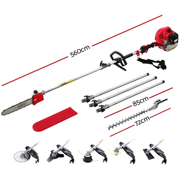 String Trimmers Giantz Pole Chainsaw Saw Hedge Trimmer Brush Cutter Whipper Snipper Multi Tool